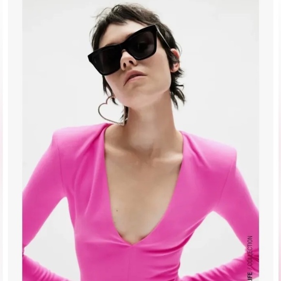 Zara bodysuit with shoulder pads.  New Size XS - Picture 1 of 12